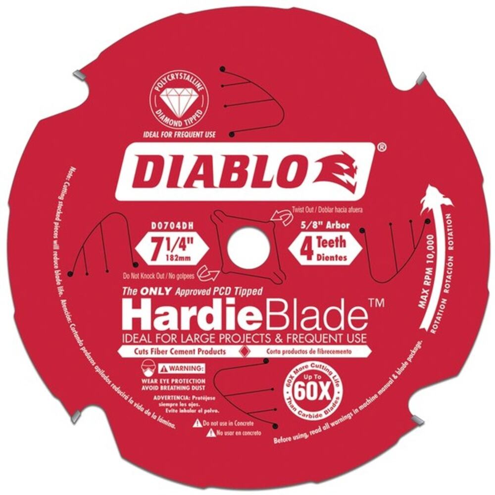 NWT DIABLO 7-1/4 in. x 4-Tooth Cement Cutting Blade – Durable & Precise